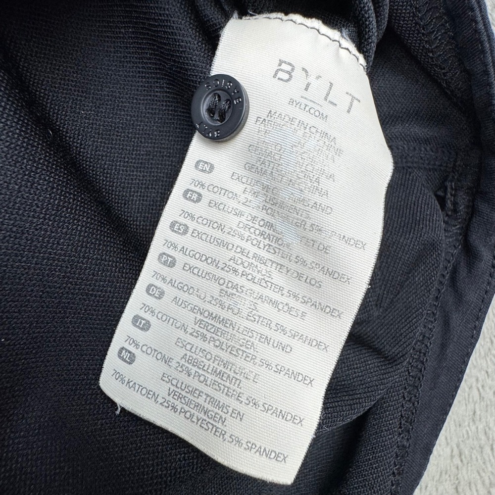 BYLT Lux Polo Shirt Mens 3XL Black Excellent Short Sleeve Curved Hem MTPOL0187 - Picture 7 of 10